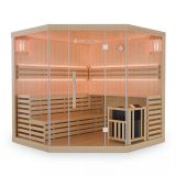 Narożna sauna fińska 200 x 200 cm, LED