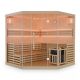 Narożna sauna fińska 200 x 200 cm, LED