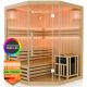 Narożna sauna fińska 200 x 200 cm, LED