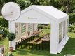 Namiot ogrodowy 4x6 m, biały, ochrona przed UV, PE 180 g/m²