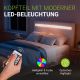 Nowoczesne białe łóżko tapicerowane 90x200 z LED