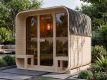 Ogródowa sauna typu cube, 6 osób, z piecem o mocy 9 kW