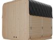 Ogródowa sauna typu cube, 6 osób, z piecem o mocy 9 kW