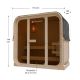 Sauna ogrodowa typu cube, 3 osoby z piecem o mocy 3,6 kW