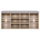 Szafka na buty z siedziskiem dąb 10 przegródek 104x30x48 cm
