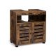 VASAGLE szafka pod umywalkę rustykalna 60x30x63 cm brązowa