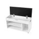 Biała ławka na buty VASAGLE z miękkim siedziskiem i schowkem