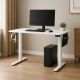 Białe biurko z elektryczną regulacją 140x60 cm, cichy silnik