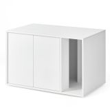 Minimalistyczna szafka na kocią kuwetę biała 80x50x53 cm