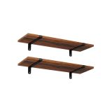 Zestaw półek ściennych retro MDF/żelazo 60x20 cm, 2 sztuki