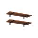 Zestaw półek ściennych retro MDF/żelazo 60x20 cm, 2 sztuki