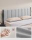 Nowoczesne łóżko 160x200 z szarym zagłówkiem