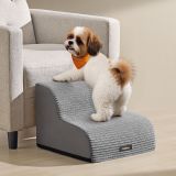 Schodki dla psa z pianki, szare, antypoślizgowe, 40x40x30 cm