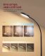 Nowoczesna lampa stojąca LED, czarna, 170 cm