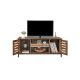 Rustykalny stolik pod TV z metalową ramą 110 x 40 x 50 cm