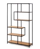 Otwarta półka z metalową ramą i półkami 114 x 185 x 35 cm