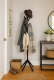 Wieszak z drewna sosnowego 175 x 61 cm, czarny