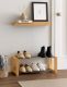 Metalowa szafka na buty w kolorze naturalnym 80 x 32 x 30 cm