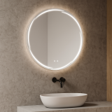 Lustro łazienkowe 80 cm z oświetleniem LED