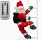 Świąteczny Mikołaj na drabinie z 40 diodami LED, 90 cm