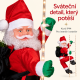 Świąteczny Mikołaj na drabinie z 40 diodami LED, 90 cm