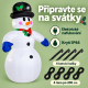 Świąteczny nadmuchiwany bałwan z diodami LED, 240 cm