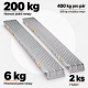 Stalowe rampy wjazdowe, 2 szt., 160 cm, 400 kg