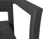 RECANATI krzesło plastikowe, grafitowe