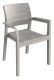 RECANATI krzesło plastikowe, szare
