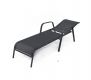 Leżak ogrodowy z regulowanym oparciem ZWC - 52 czarny