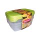 Zestaw 3x plastikowy pojemnik TAKE AWAY FOODK 1,2l - zielon
