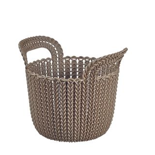Okrągły kosz KNIT 3L - brązowy CURVER