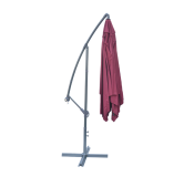 Parasol ogrodowy prostokątny na wysięgniku bordowy 270 x 270 cm