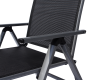 Krzesło ogrodowe rozkładane LONDON srebrny + czarny