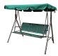 Huśtawka ogrodowa 170×110 cm, metalowa, zielona, 3-osobowa