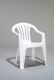 Krzesło do ogrodu z tworzywa sztucznego SICILIA białe