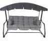 Huśtawka ogrodowa metalowa, rozkładana, dla 4 osób, 209 cm