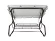 Huśtawka ogrodowa metalowa, 4-osobowa, rozkładana