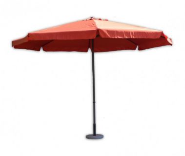 Parasol ogrodowy STANDART terakota z korbką ø4 m