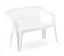 Ławka plastikowa DIVA - biała, 114 x 82 x 55 cm
