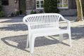 Ławka plastikowa DIVA - biała, 114 x 82 x 55 cm
