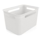 BRISEN Pudełko do przechowywania 16 L, plastik, białe