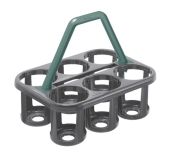 Transporter na butelkę, 35 x 26 x 27 cm, plastikowy, antracy