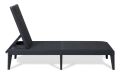 SIROLO Leżak ogrodowy, plastikowy, grafitowy