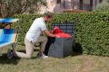 WOODYS – plastikowy pojemnik ogrodowy 160 l, kolor grafitowy