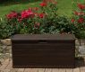 Skrzynia ogrodowa plastikowa 280 l, brąz, imitacja drewna