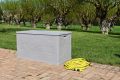 WOOD – plastikowy pojemnik ogrodowy 420 l, jasnoszary