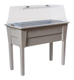 Podwyższona donica plastikowa NIAGARA, jasnoszara